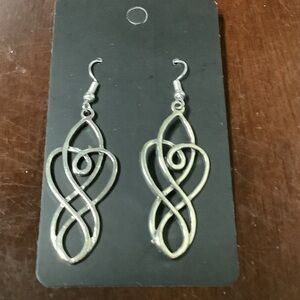 Elegant Silver Swirl Earrings